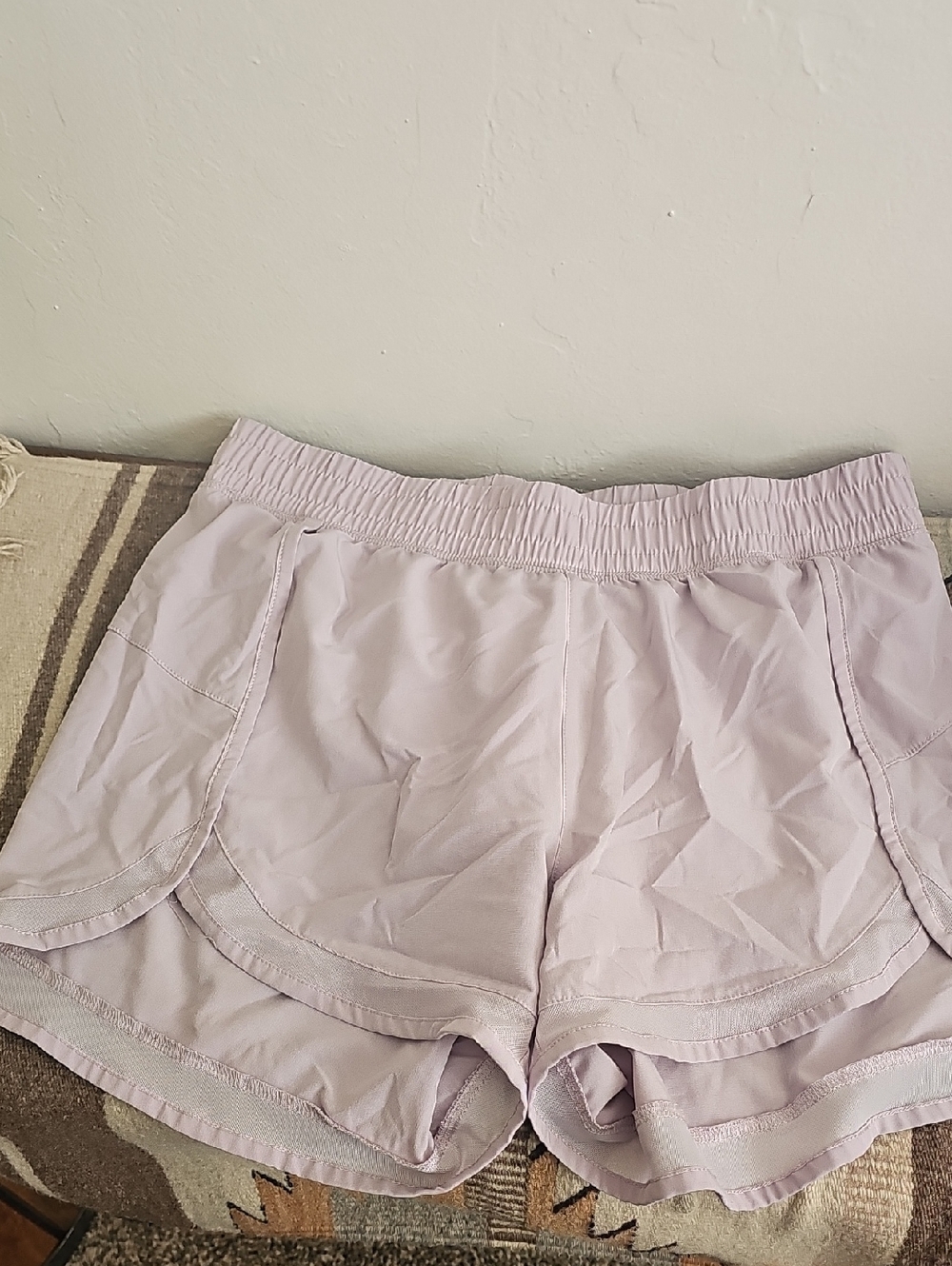 GAIAM Light Lavender Athletic Shorts with Elastic Waistband